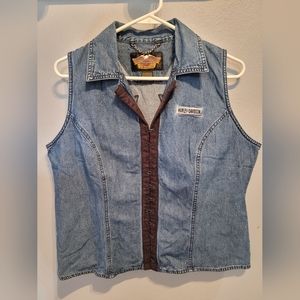 Harley Davidson women's Jean vest size XL